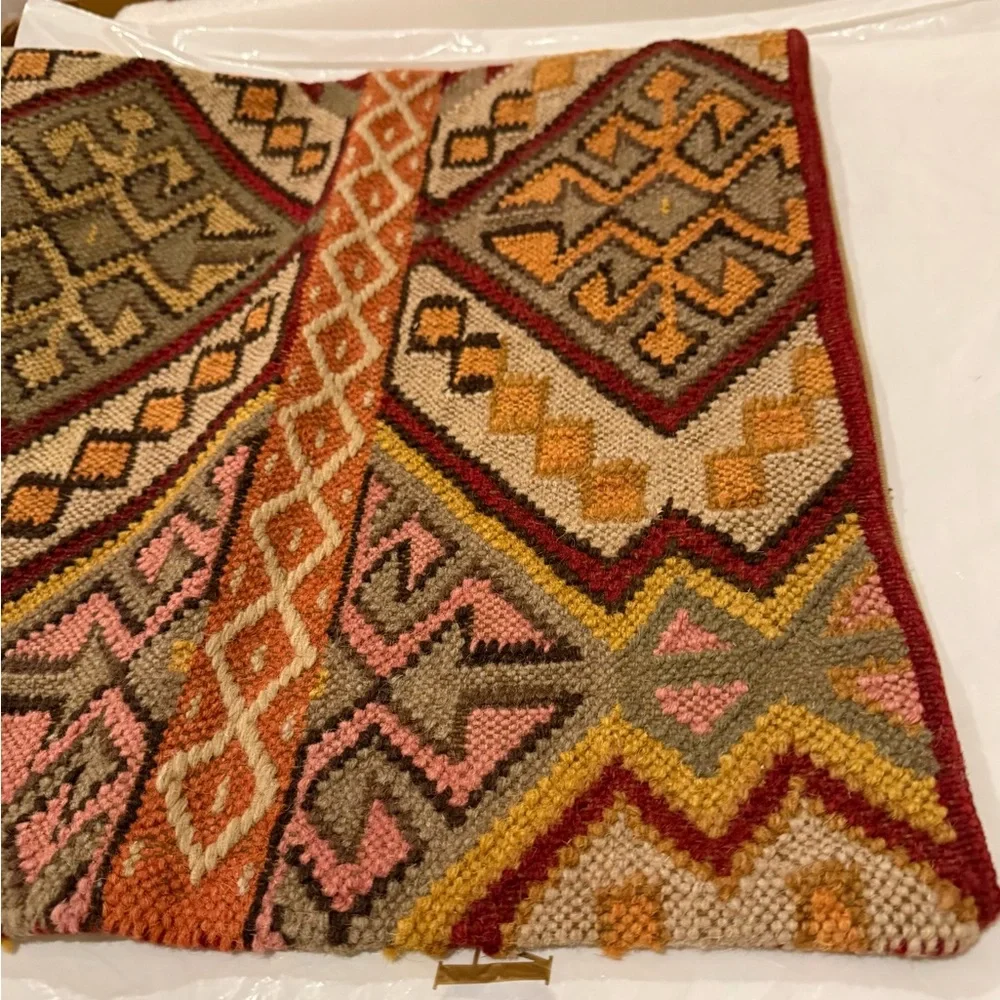 Pottery Barn Tribal Kashan Kilim Pillow Cover, Wool, 18” #2